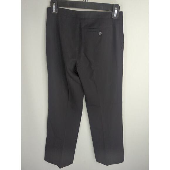 Emporio Armani Women's Solid Mid Rise Straight Leg Dress Pants Black US size 0 - Picture 6 of 11